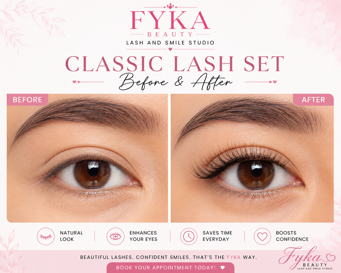 Classic Lash Set – Before & After